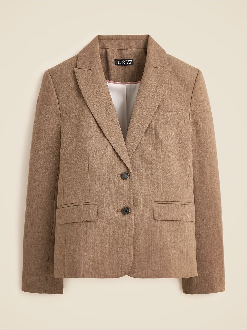 J. Crew Petite École Blazer in Italian Studio Wool Camel Size 4P